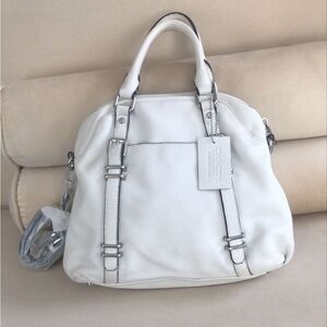 DANIER LEATHER White Handbag